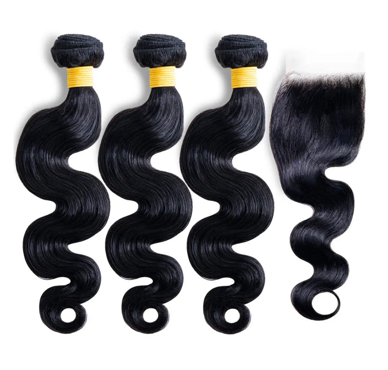 Body Wave 3 Bundles with closure Radiant Beauty Lounge