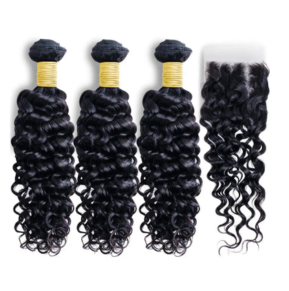 Water Wave 3 Bundles With Closure Radiant Beauty Lounge