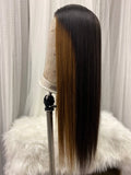 Custom 1B/30 Straight Hair Wig Pre-Pluck 100% Human Hair Kymi J's Collection